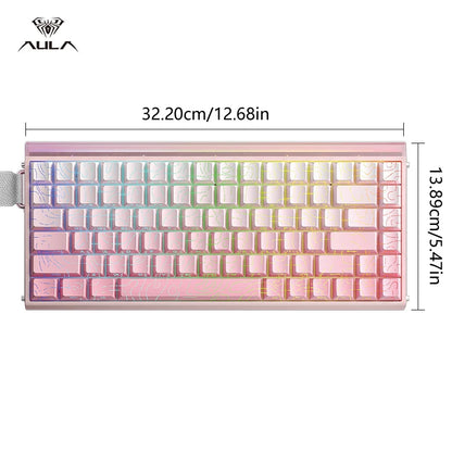 AULA HERO84 HE Wired Mechanical Keyboard RGB Music Rhythm 8K Return Rate Keyboard Magnetic Switch Computer Accessorie for Gamer