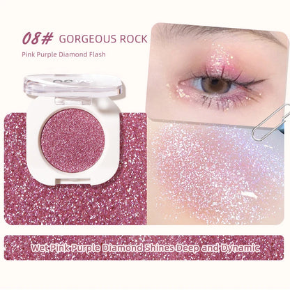 Monochrome Glitter Champagne Eyeshadow Diamond Waterproof Matte Eyeshadow Palette Pearlescent Glitter Shiny Eyes Makeup Cosmetic