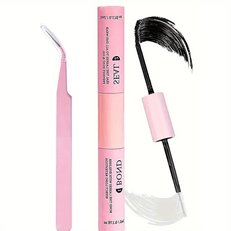 10 Rows Exquisite Black Anime Eyelash Kit - False Eyelashes with Adhesive and Sealer, Natural, Dynamic, DIY Length 10-13mm