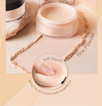 Focallure Face Loose Powder 3 Colors Ultra-Light Perfect Finishing Makeup Powder Waterproof Translucent Setting Powder Cosmetic