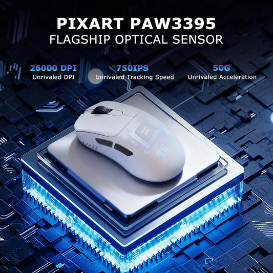 Ajazz AJ179 Apex AJ179PRO 8kHZ Wireless  Gaming Mouse PAW3950 Sensor 30000DPIR GB Charging Dock Macro Defines The Wired Mouse
