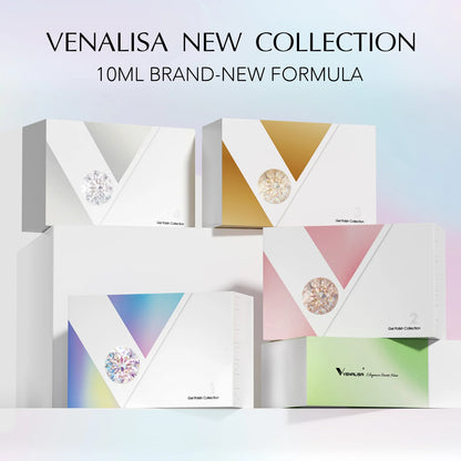 VENALISA 10ml Nail Gel Polish 90Colors HEMA/TPO Free UV LED Soak Off Long Lasting High Gloss Base TopCoat for Salon DIY Manicure