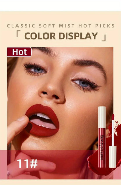 Matte Liquid Lipstick Waterproof Long Lasting Velvet Mate Nude Red Lip Gloss Lint Tube Makeup Cosmetic Lipsticks Lipgloss