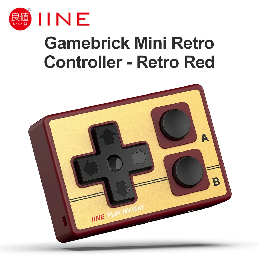 IINE Mini Controller for iOS Android PC Phone Gamebrick Retro Gamepad Page-turning Camera Control Portable Keyboard Dual Mode