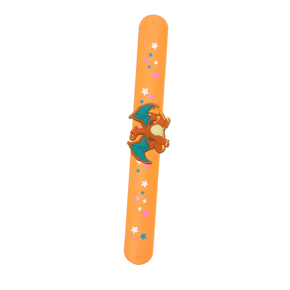 Pokemon Slap Bracelet Kids Pikachu Birthday Decoration PVC Anime Wristband Child Slap Band Puzzle Toy Boys Girls Birthday Party