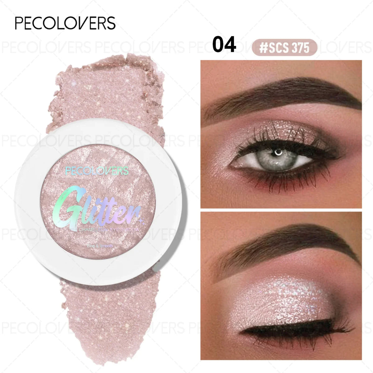 1PC Chameleon Eyeshadow Powder - Vibrant Pink Highlighter, Mashed Potato Texture, Long-Lasting Shimmer