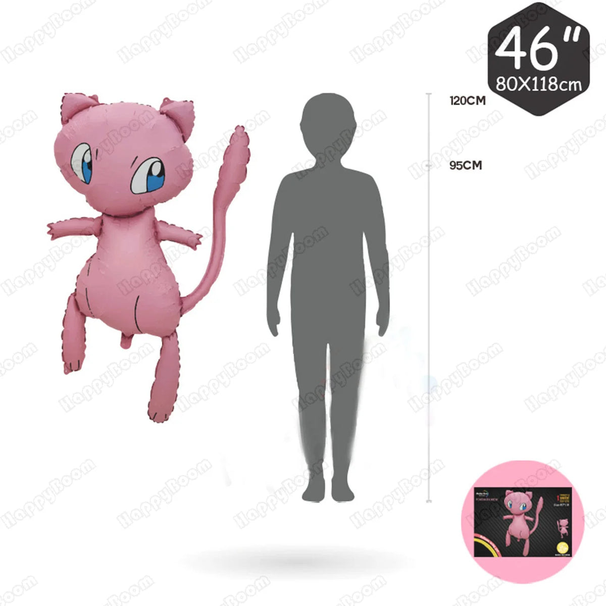 3D Pokemon Balloon Children Happy Birthday Party Decoration Pikachu Fire-breathing dragon Mew Anime Figure Balloons toy gift