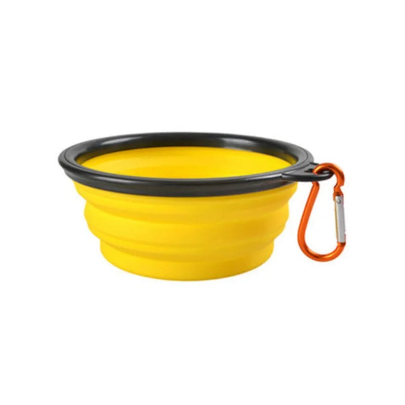 Portable Pet Food Bowl  Durable TPR Bowl  Cat and Dog Food Pet Silicone Collapsible Bowl Portable Travel Outdoor Water Food Bowl
