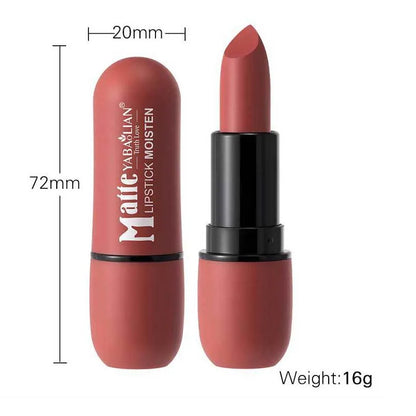 6-Color Matte Lipstick: Velvet Lip Color, Smooth, Waterproof, Long-Lasting Color Lip Makeup