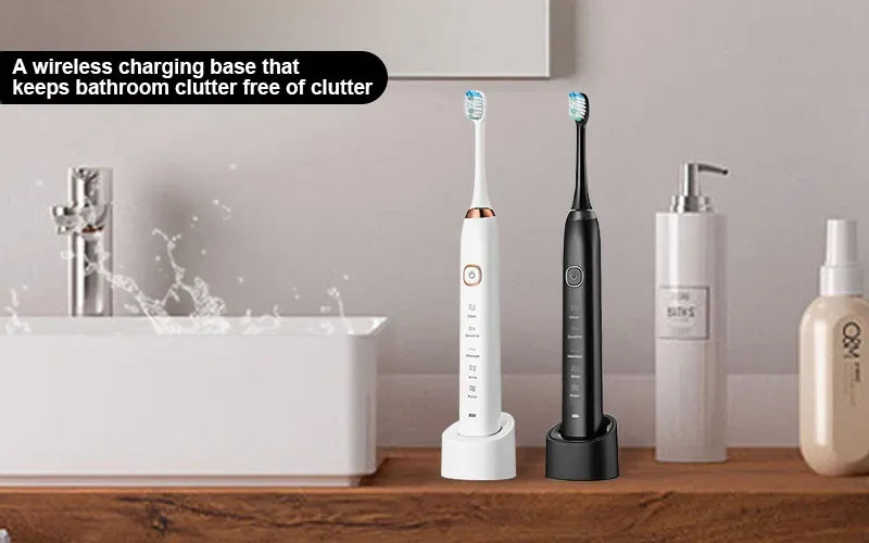 Sonic Electric Toothbrush Smart Ultrasonic Dental Teeth Whitening Rechargeable Adult Tooth Brush Sarmocare S100 With8 Brush Head