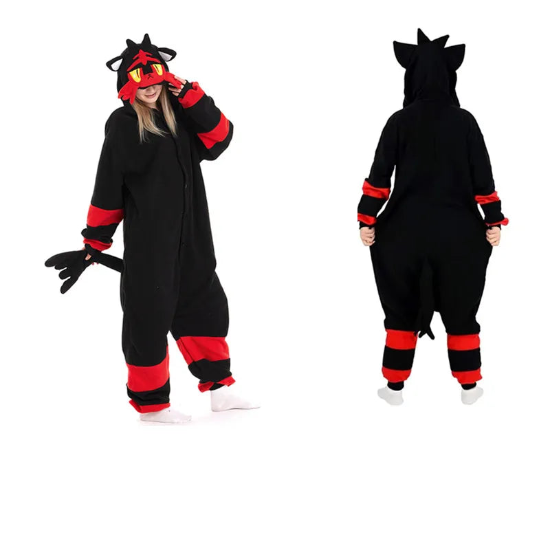 TAKARA TOMY Pokemon Kigurumi Onesie Snorlax Eevee Squirtle Gengar Pijama Cosplay Costume Halloween Adult Anime Umbreon Pajamas