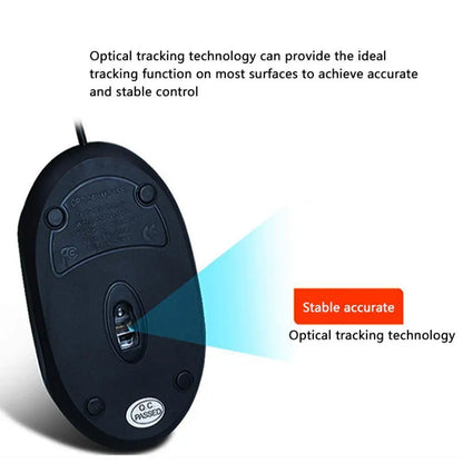 1Pc Wired USB Optical 3-Button Mouse 1000 DPI Wired Mouse For Home Office Use For Laptop And Desktop Computer