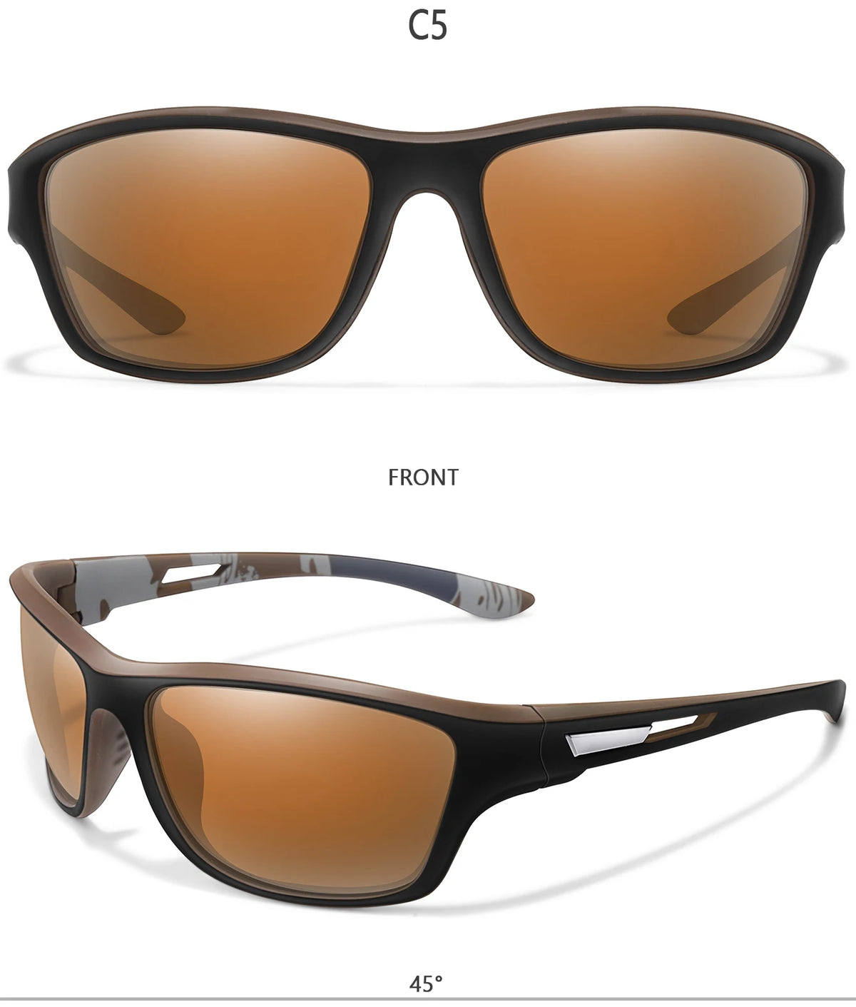 Men's Polarized Fishing Sunglasses Men Women Cycling Driving Hiking Sun Glasses Anti-glare UV400 Eyewear TAC Lens 1 pc
