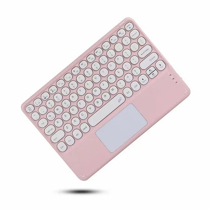 Spanish/English Bluetooth Keyboard 10 inch for iPad Air Pro Wireless Rechargeable Keyboard for Phone Tablet Laptop Universal