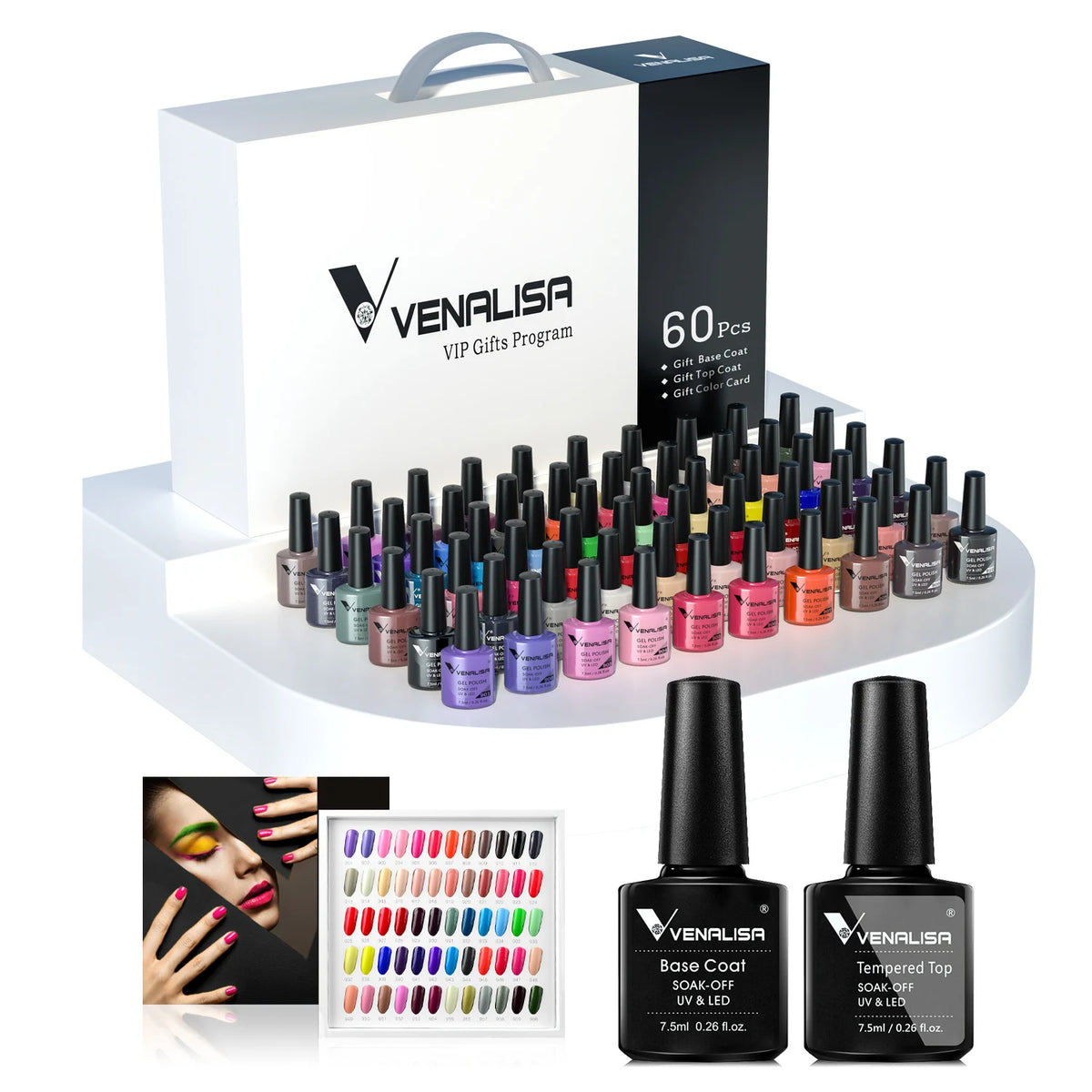 VIP5 Venalisa Nail Gel Polish Kit HEMA FREE Jelly Pink Nude Color Sparkle Gel Varnish Self Leveling Gel Nail Varnish Whole Set