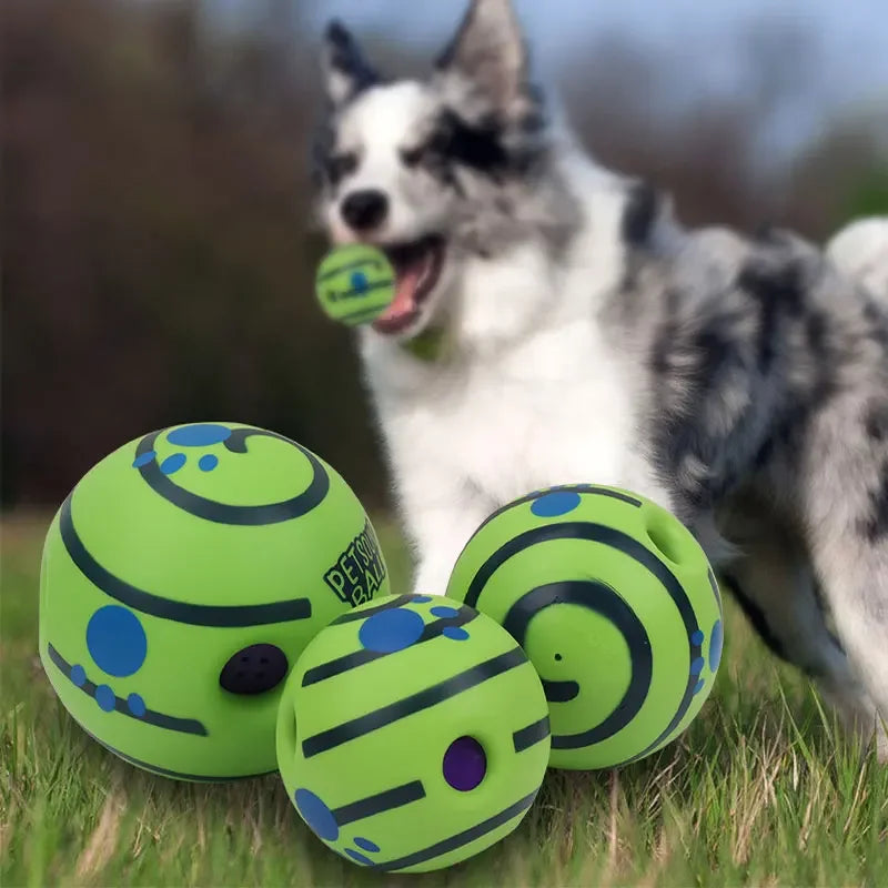 Wobble Wag Giggle Glow Ball Interactive Dog Attention Toy Fun Giggle Sounds Ball When Rolled or Shaken for Pet Dog Fun
