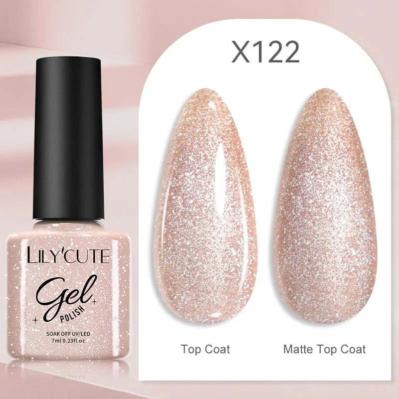 LILYCUTE 5ml Super Bright Silver Metallic Painting Liner Gel Nail Polish Drawing Stripe Graffiti Mirror Pull Line UV Gel Varnish