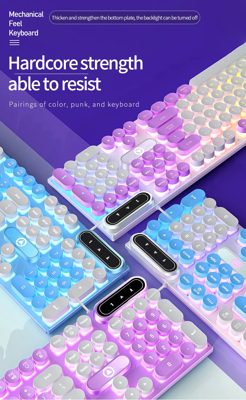 USB Wired Gaming Keyboard, 104 Keys Compatible with Windows Laptop/Computer/PC, Ergonomic Design, Office & Gaming Accessories