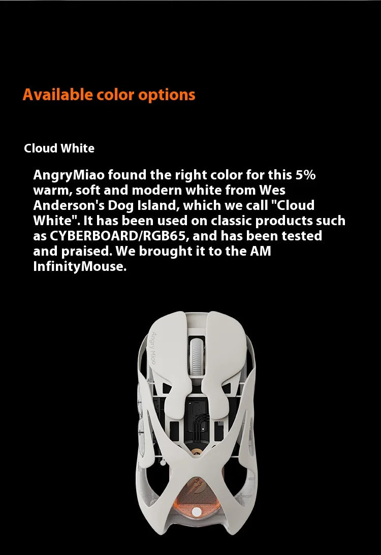Angry Miao AM Infinity Mouse Tri Mode Wireless Mouse Paw3950 8000Hz Lightweight Hollow Out Magnalium Gaming Mice PC Accessories
