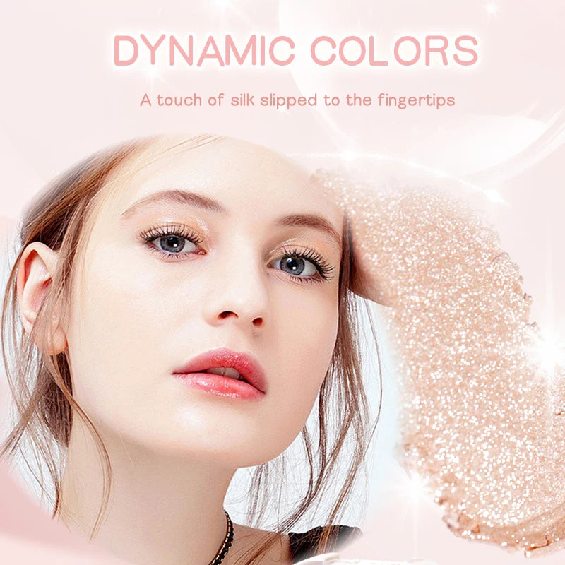 Monochrome Glitter Champagne Eyeshadow Diamond Waterproof Matte Eyeshadow Palette Pearlescent Glitter Shiny Eyes Makeup Cosmetic