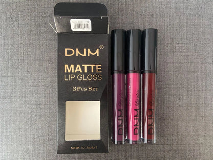 3pcs/set Liquid Lipsticks Waterproof Long Lasting Cosmetic Red Blue Purple Matte Lip Gloss Nude Lip Tint Stain Makeup