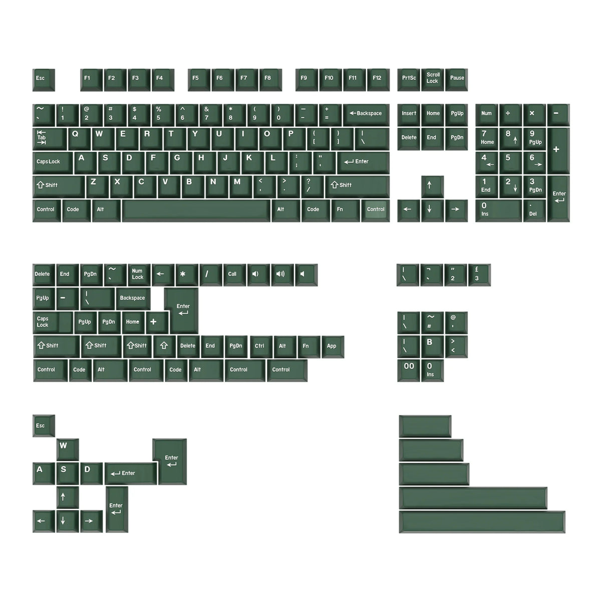 KBDiy GMK Keycap Double Shot GMK Olivia Shoko Jamon WOB Red Samurai Botanical PBT Keycaps Cherry Profile for Mechanical Keyboard