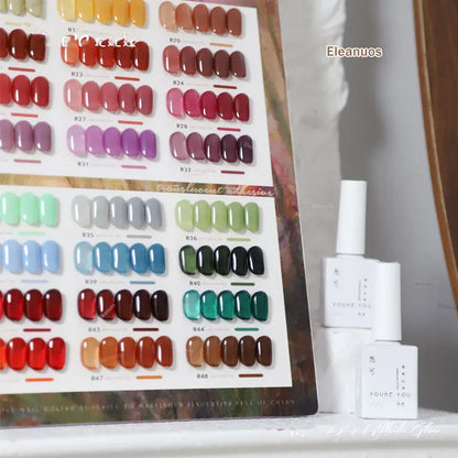 Eleanuos 48pcs 15ml Jelly Gel Polish Kit TPO Free  Milk Shake Ice Tea Transparent Gel Polish UV LED Gel Lacquer Clear Gel Set