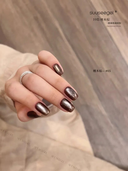 SUUSEEGEL 2025 Autumn Winter Collection 10 Colors Brown Moonlight Cat Eye Gel Set HEMA-free TPO-free Non-toxic Uv Gel Wholesale