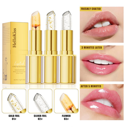 Hellokiss Crystal Color-changing Petal Lipstick for Women Moisturizes long-lasting and non-sticky cup lip balm