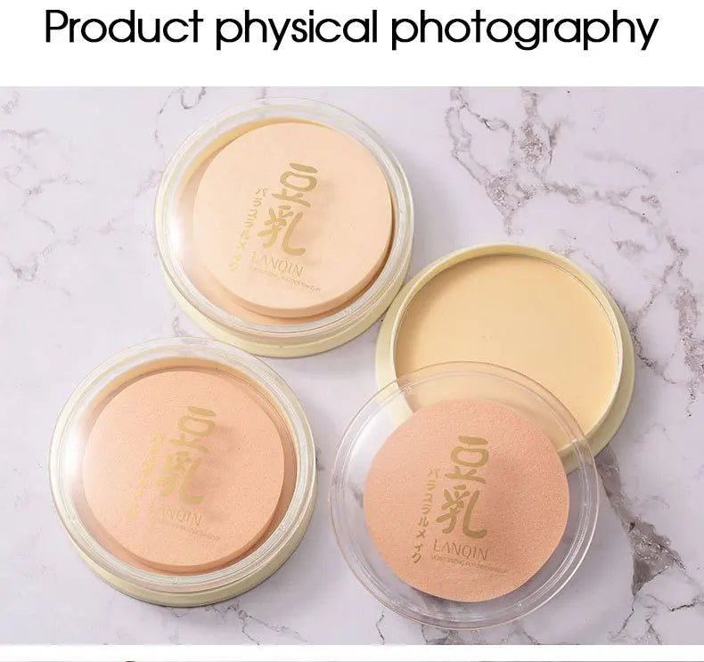 Japanese concealer set makeup soy milk powder, whitening makeup, durable oil control and moisturizing powder