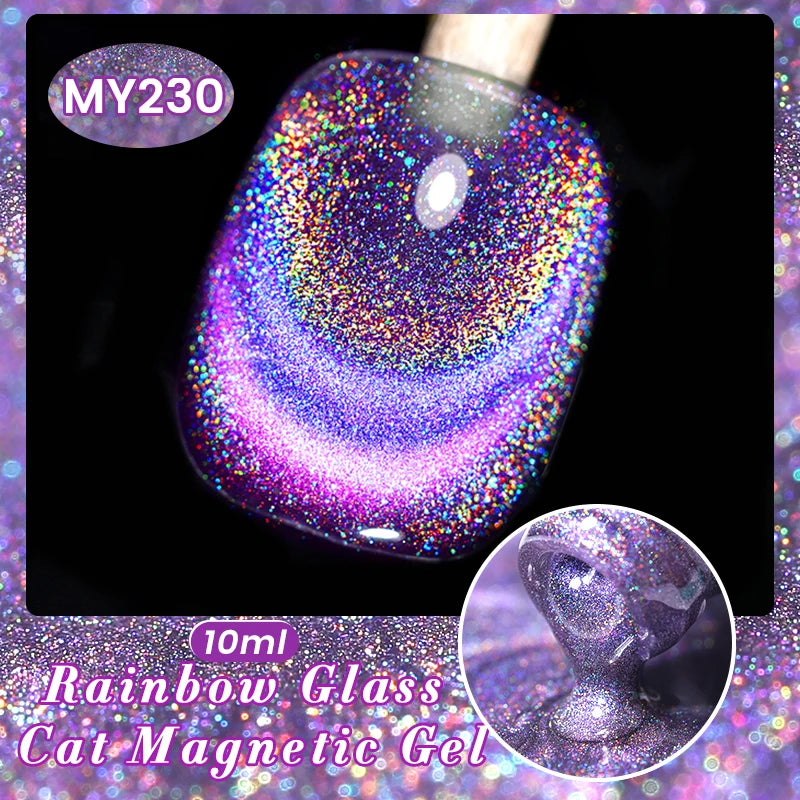 BORN PRETTY Sparkling Glass Bead Cat Magnetic Gel Nail Polish Flash White Spar Red Color Semi Permanent Soak Off UV Gel Varnish