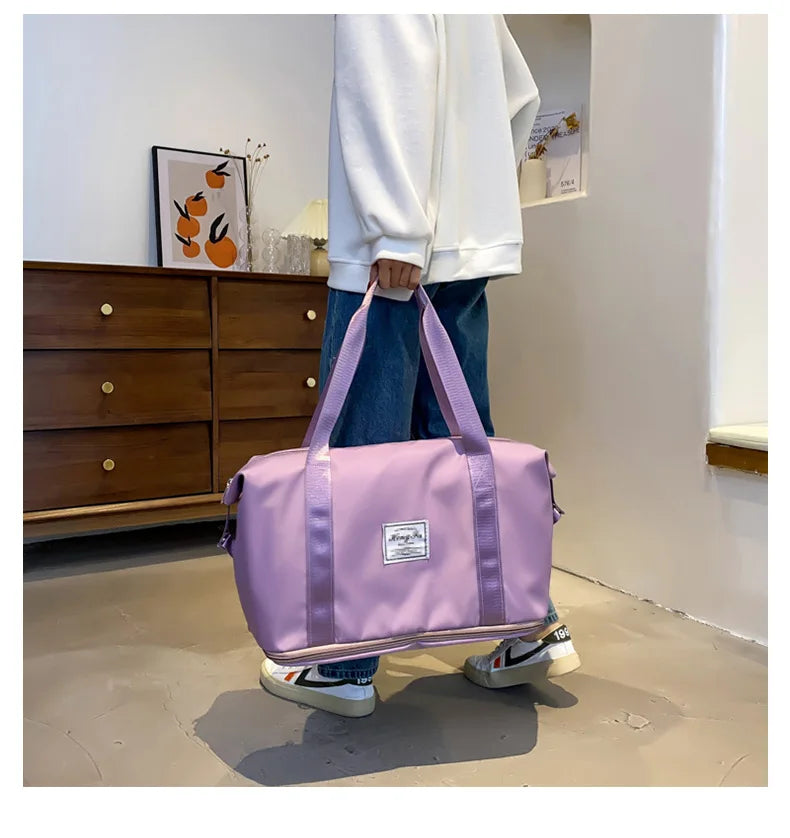 UNIXINU Carry On Travel Duffle Bag Nylon Waterproof Sports Gym Tote Bags for Women Large Capacity Storage Luggage Handbag