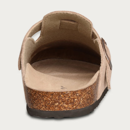 Litfun New Women Clogs For Women Fashion Cork Suede Mules Slipper Classic Cork Antislip For Outdoor Slippers With Arch Support