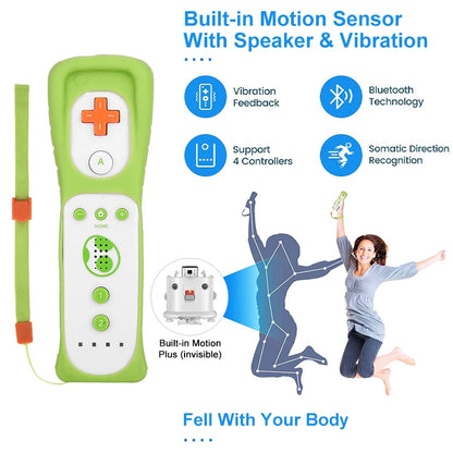 For Nintendo Wii U Joystick 2 in 1 Wireless Remote Gamepad Controller Set Motion Plus Video Games Control Nintendo Wii 1 Pair