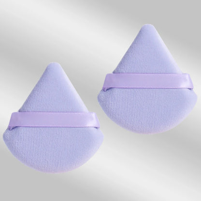2 件 Triangle Powder Puff Face Makeup Sponge Soft Velvet Cosmetic Puff Blender Beauty Foundation Sponge Make up Accessories