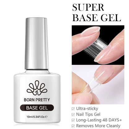 BORN PRETTY Sparkling Glass Bead Cat Magnetic Gel Nail Polish Flash White Spar Red Color Semi Permanent Soak Off UV Gel Varnish