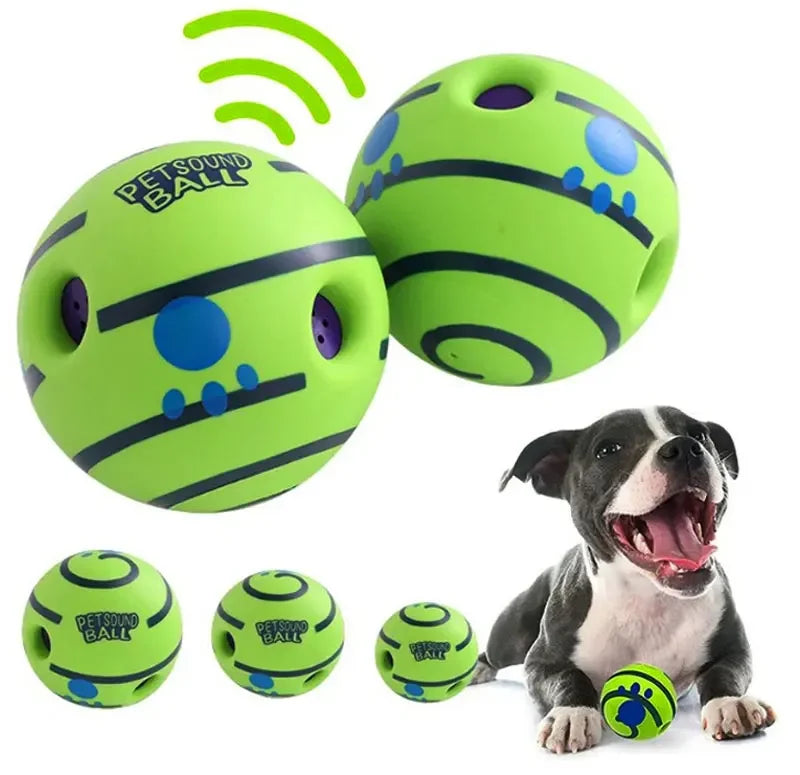 Wobble Wag Giggle Glow Ball Interactive Dog Attention Toy Fun Giggle Sounds Ball When Rolled or Shaken for Pet Dog Fun