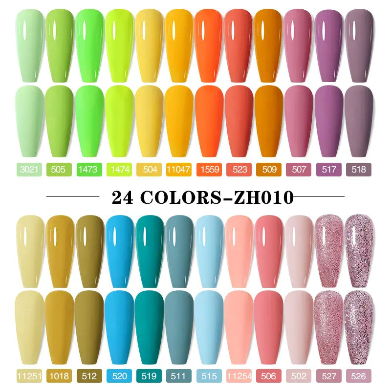 Arte Clavo 15ml 24pcs/Set Gel Nail Polish Set Kit Semi Permanent Base Top Coat LED Varnish Summer Neon Colors UV Nails Art Gel