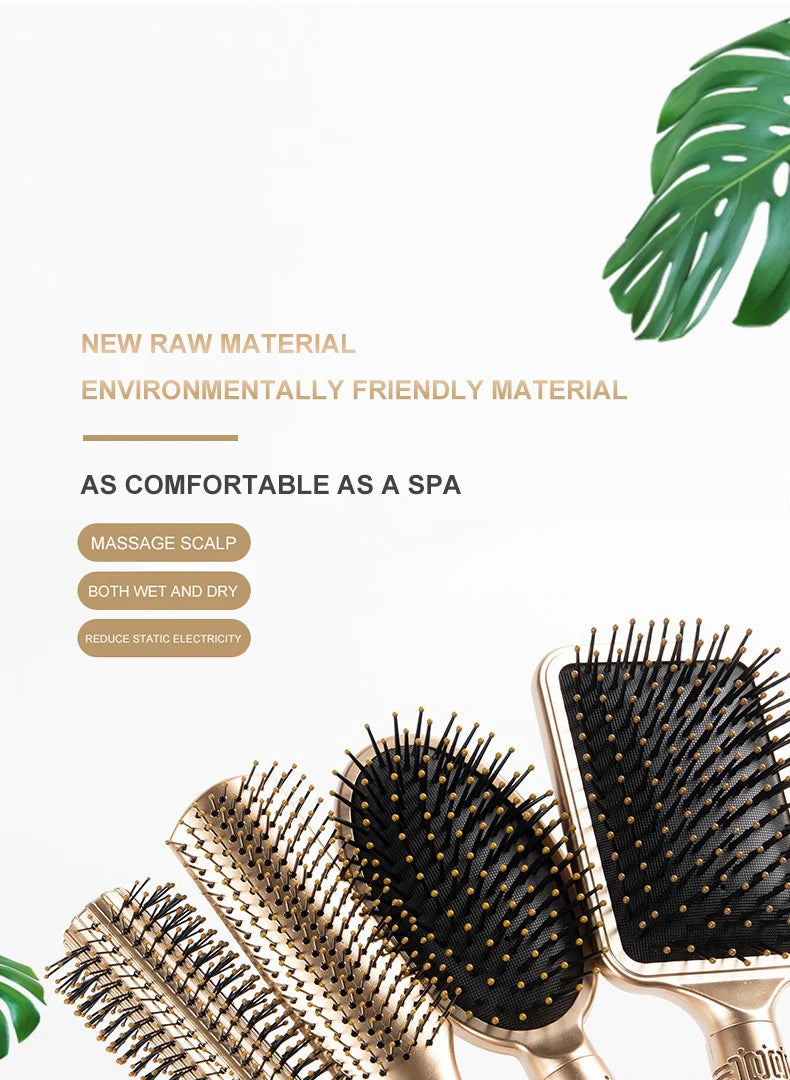 CALIYI Hair Massage Air Cushion Comb Brush Scalp Hairbrush Detangle Anti Static Salon SPA Hairdressing Styling Tool Oval Round