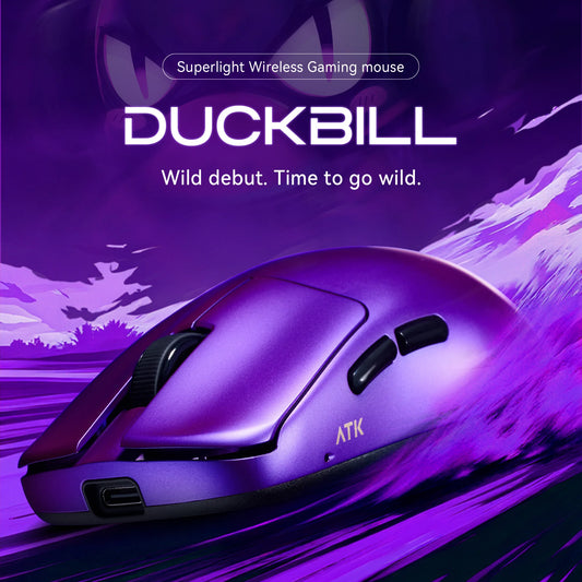 ATK Blazing Sky DUCKBILL Ultra Mouse 2.4G Dual Mode Wireless Mouse Paw3950Ultra Sensor 8000Hz 46g Lightweight Gaming Mice