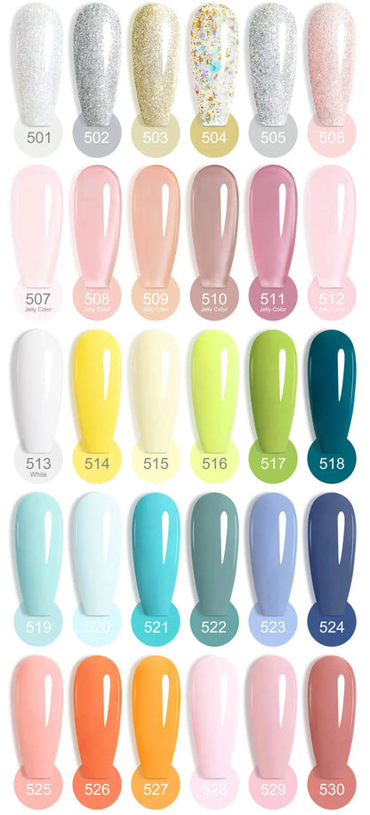 VIP5 Venalisa Nail Gel Polish Kit HEMA FREE Jelly Pink Nude Color Sparkle Gel Varnish Self Leveling Gel Nail Varnish Whole Set