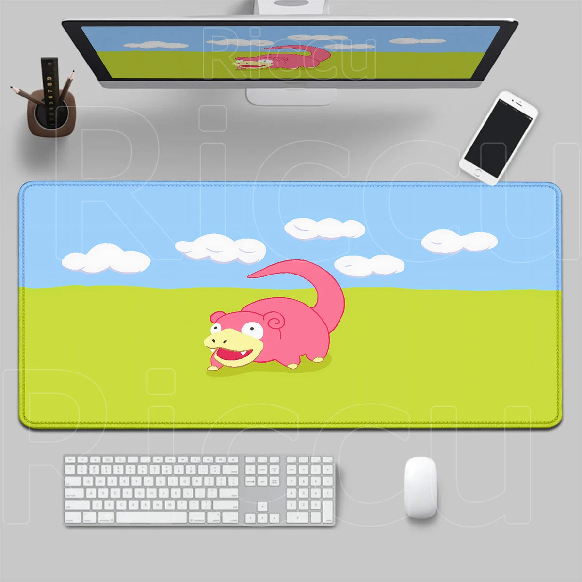 HD 900x400 Rubber Large PC Mousepad Gaming Mouse Pad Accessories Pikachu Slowpoke XXL Desk Keyboard Mat Computer Laptop Mausepad