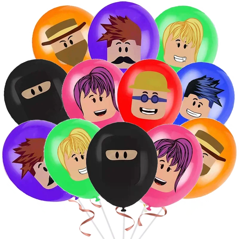 Cartoon Latex Balloons 12inch Lots Package Birthday Party Roblox Kids Favors Birthday Baby Shower Supplies Balloon Decorations