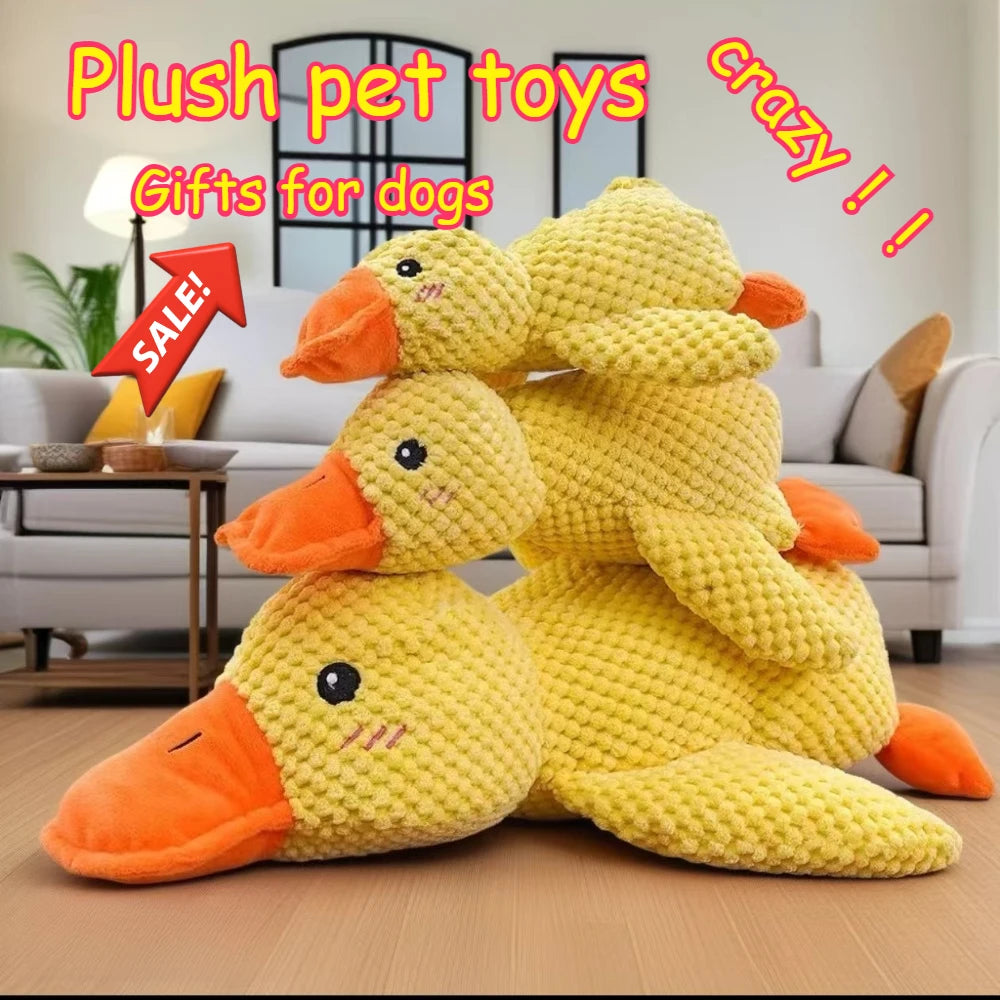 1/3PCS Things For Dogs Dogs Accessories Dog Supplies Calming Duck Squeaky Plush Toy Luxury Sleep Aid Durable Puppy Companion Pet