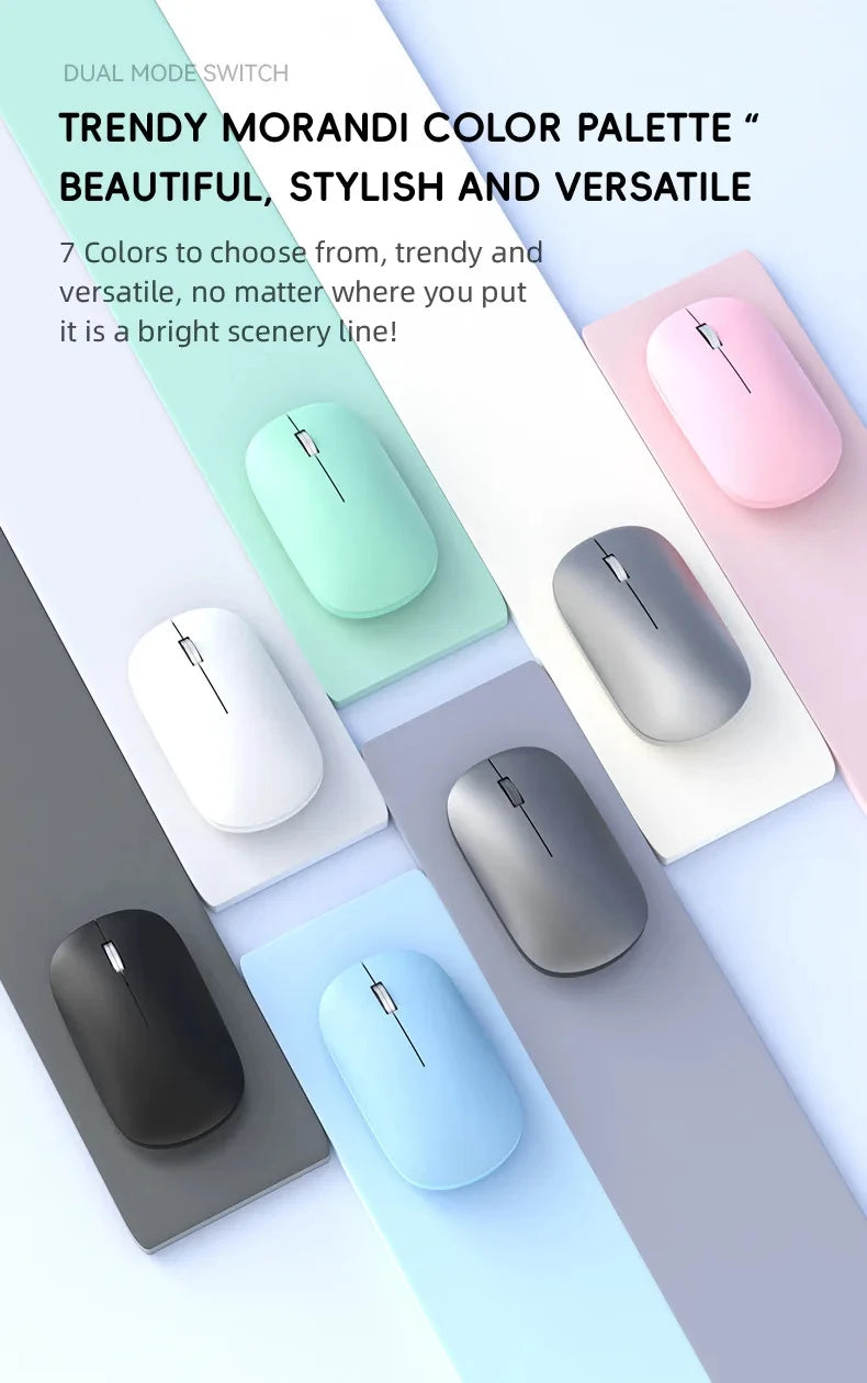 Lenovo Wireless Bluetooth Mouse 2.4G Dual Mode Type-C Charging Silent Ergonomic Portable Laptop Office Gaming Universal Mouse