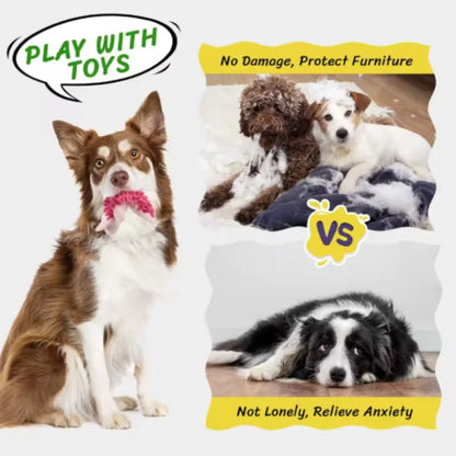 Durable Pet Dog Plush Toy for Small Breeds - Animal Shape Squeaky Chew Cleaning Toy for Chihuahua Yorkshire Bichon Puppies