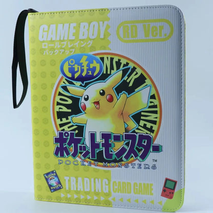 New Gb Pikachu Cartoon Anime Battle Card Booklet Zipper Binder