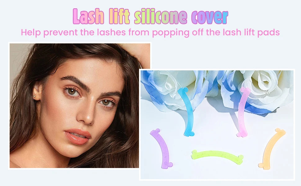 Libeauty 5 Colors Silicone Eyelash Rods Ribbon Soft Colorful Lash Lift Ribbon Perm Multi-Functional Eyelash Lifting Makeup Tools