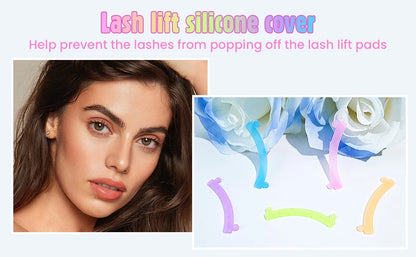 Libeauty 5 Colors Silicone Eyelash Rods Ribbon Soft Colorful Lash Lift Ribbon Perm Multi-Functional Eyelash Lifting Makeup Tools