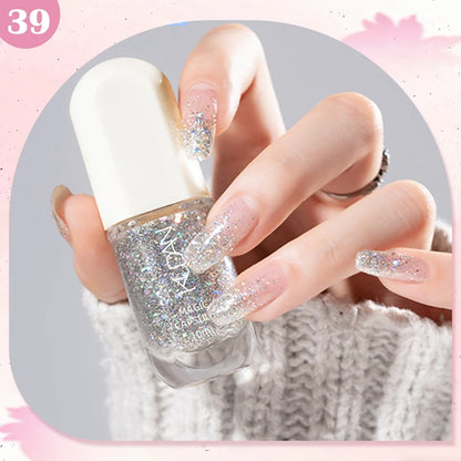 KUDAN Dark Burgundy Nail Polish, Alcohol-Free - Long-Lasting Formula Quick Drying Without Lighting, Glossy And Shiny Surface